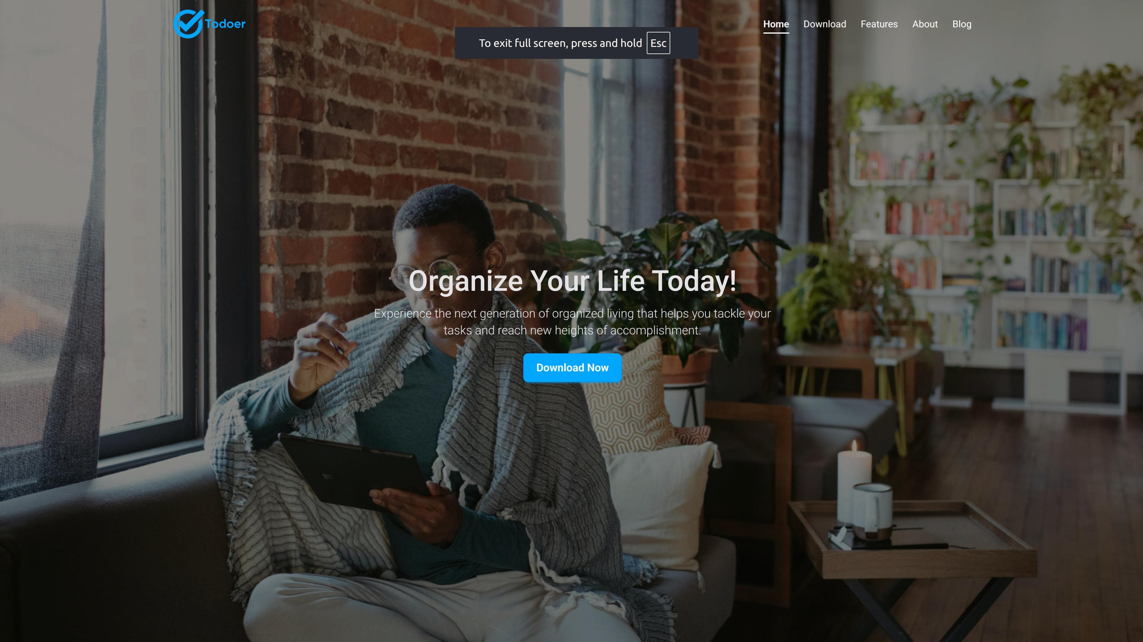 Todoer - Landing Page