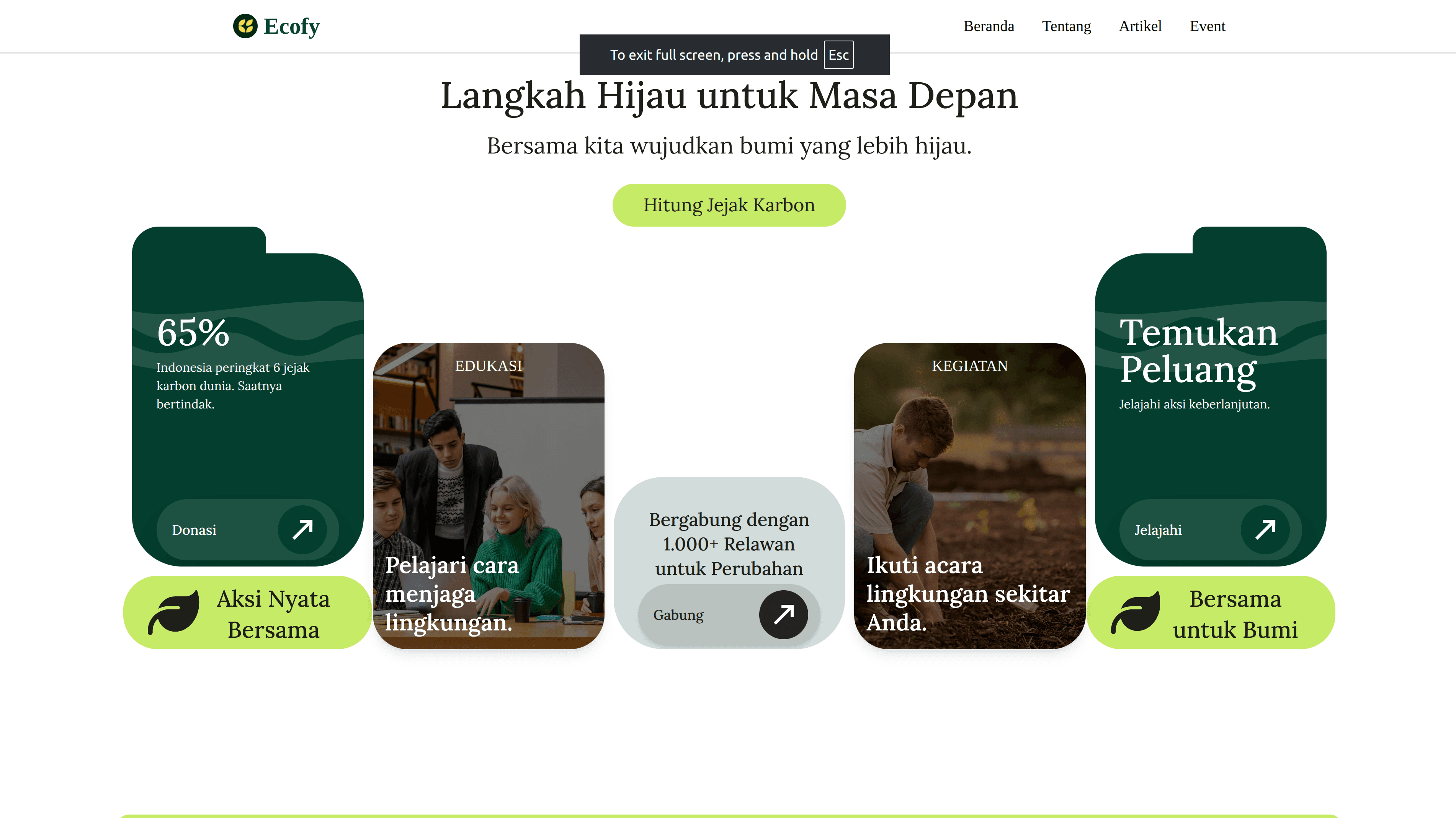 Ecofy - Landing Page